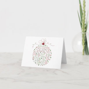 De Kaart van de Nota van het Ornament van Kerstmis