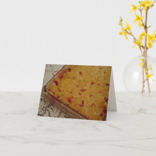 De Kaart van de Nota van het Recept van de Cake (Gele Bloem)