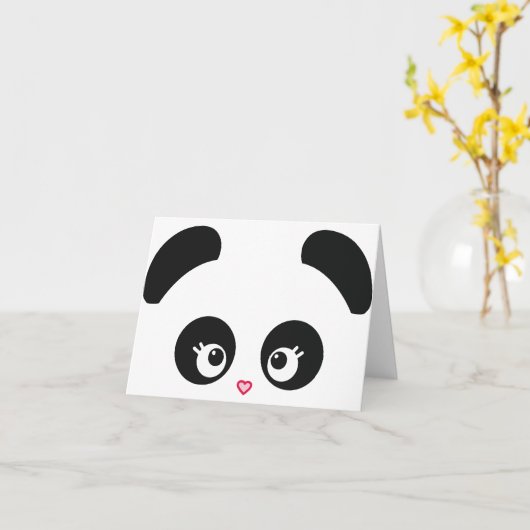 De Kaart van de Nota van Panda® van de liefde (Gele Bloem)