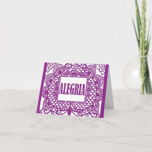 De Kaart van de Nota van Papel Picado van CasaQ (Voorkant)