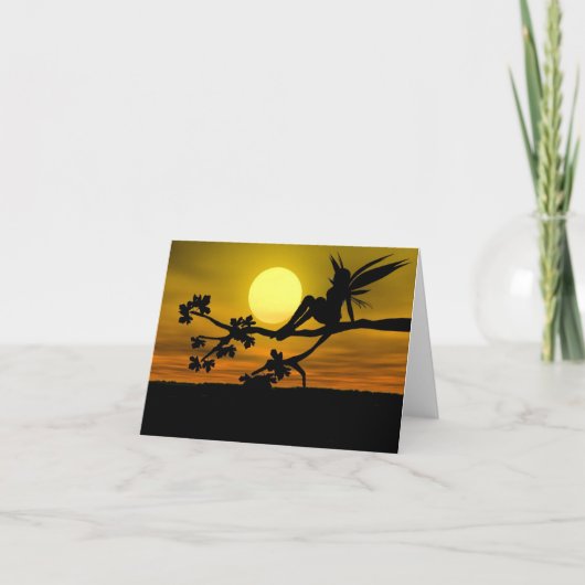 de Kaart van de Nota van Siluetts van de fee (Voorkant)