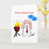 De Kaart van de Papa van Basset Hound (Gele Bloem)
