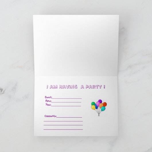 De Kaart van de Partij van de verjaardag (Binnen)