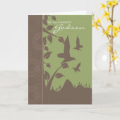 de kaart van de peetzoonverjaardag - (Gele Bloem)