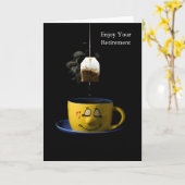 De Kaart van de Pensionering van de kop thee (Gele Bloem)