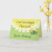 De Kaart van de Pensionering van het Schoolhoofd (Gele Bloem)