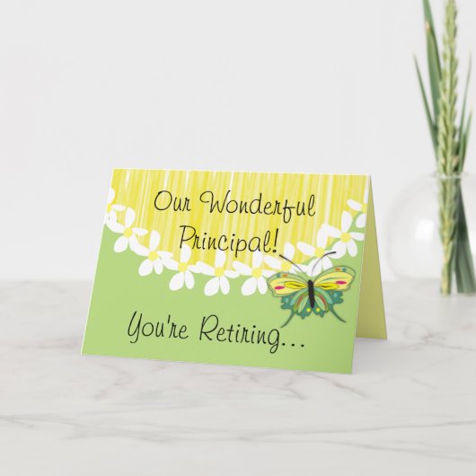 De Kaart van de Pensionering van het Schoolhoofd (Voorkant)