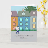 De Kaart van de pensionering voor Uw PostDrager (Gele Bloem)