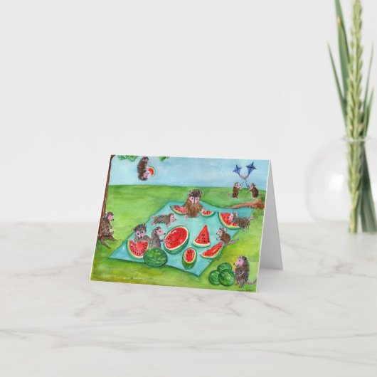 De Kaart van de Picknick van het opossum (Voorkant)