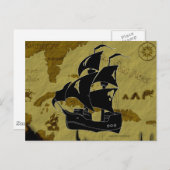 De Kaart van de piraat #1, Aan flarden Schip (Voorkant / Achterkant)