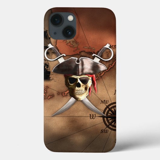 De Kaart van de piraat Case-Mate iPhone Case (Achterkant)