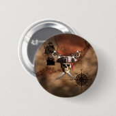 De Kaart van de piraat Ronde Button 5,7 Cm (Voorkant /achterkant)
