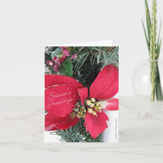 De Kaart van de Poinsettia van de Groeten van het (Voorkant)