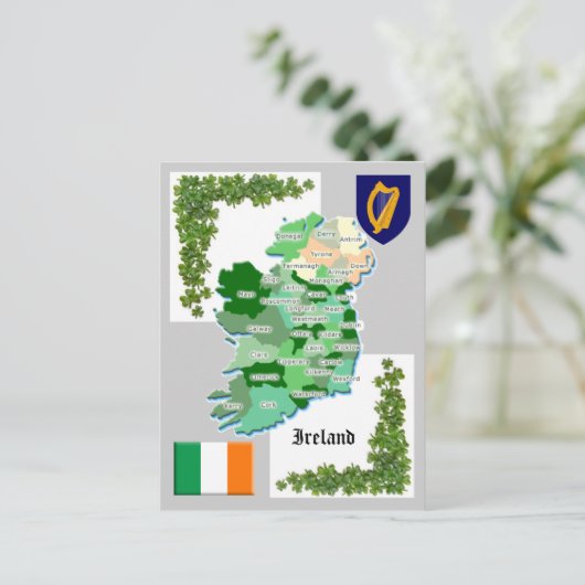 De Kaart van de provincie van Ierland (Staand voorkant)