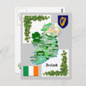 De Kaart van de provincie van Ierland (Voorkant / Achterkant)