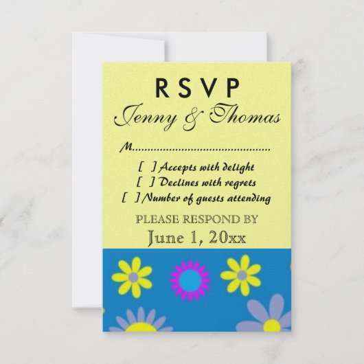 De Kaart van de Reactie RSVP (Voorkant)