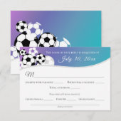 De Kaart van de Reactie van de Voetbal met Keuze v (Voorkant / Achterkant)