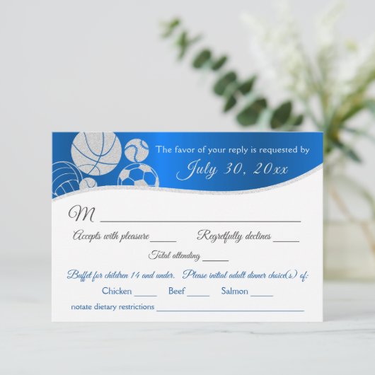 De Kaart van de Reactie van het Thema van sport me (Staand voorkant)