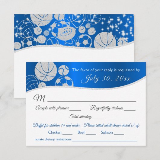 De Kaart van de Reactie van het Thema van sport me (Voorkant / Achterkant)