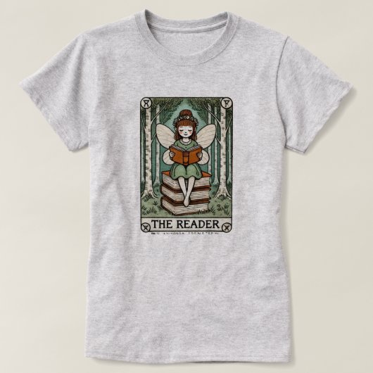 De Kaart van de Reader Fairy Tarot T-shirt (Design voorkant)