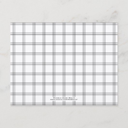 De Kaart van de Registratie van de Plaid van de (Achterkant)