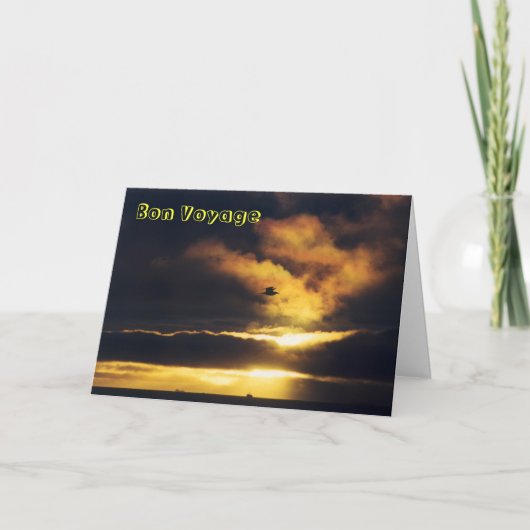 De Kaart van de Reis van Bon van de zonsondergang (Voorkant)
