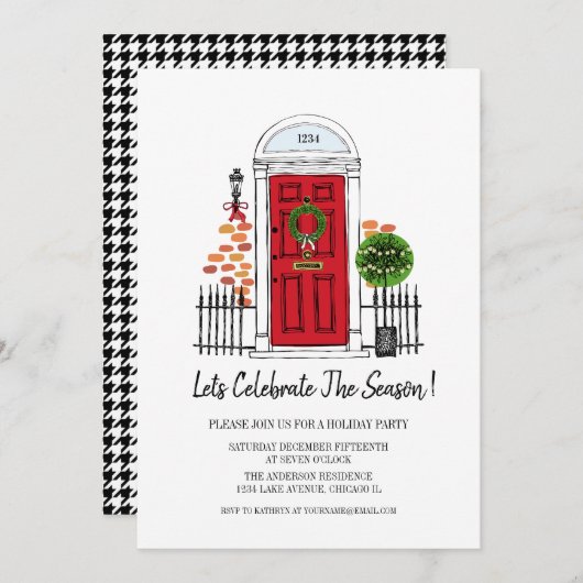 De Kaart van de Rode Kerstfeestdag (Voorkant / Achterkant)