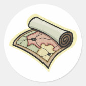 De Kaart van de rol Kaart scheurt Kiezen Ronde Sticker (Voorkant)