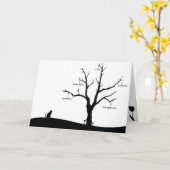 De Kaart van de Rouw van de kat (Gele Bloem)