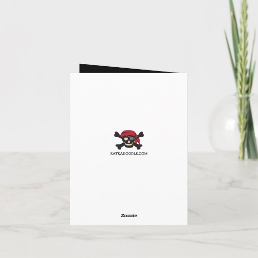 De Kaart van de Schat van de piraat dankt u nota (Achterkant)