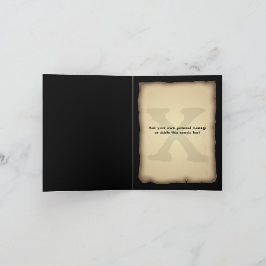 De Kaart van de Schat van de piraat dankt u nota (Binnen)