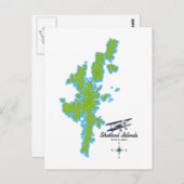 De kaart van de Shetlandeilanden (Voorkant / Achterkant)