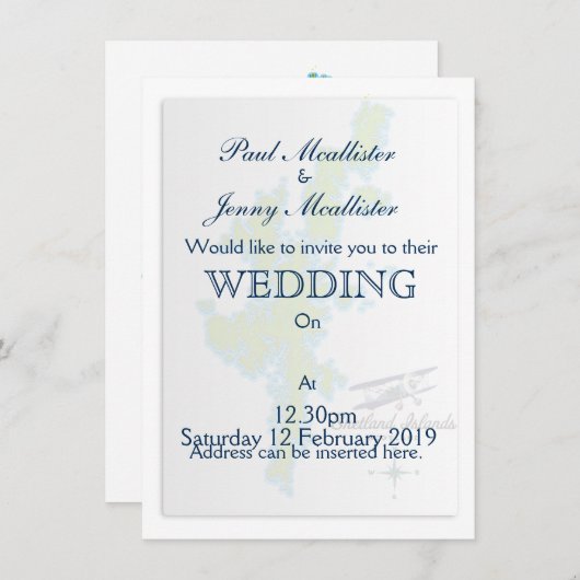 De kaart van de Shetlandeilanden (Voorkant / Achterkant)