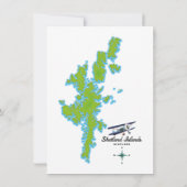 De kaart van de Shetlandeilanden (Achterkant)