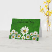 De kaart van de Sjabloon van Daisy en van de Bij (Gele Bloem)