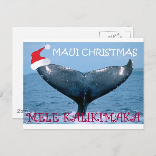 DE KAART VAN DE STAART VAN DE WALVIS "MELE (Voorkant / Achterkant)