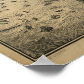 De kaart van de stad New York (1879) Poster (Hoek)