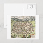 De kaart van de stad van Damascus, Syrië, 1620 (Voorkant / Achterkant)
