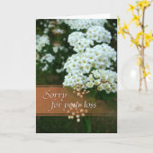 De kaart van de sympathie - Droevig voor uw (Gele Bloem)