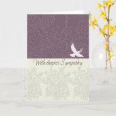 De kaart van de sympathie met duif, diepste (Gele Bloem)