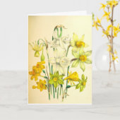 De Kaart van de Sympathie van de Bloem van (Gele Bloem)