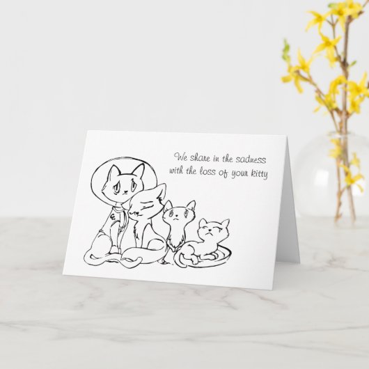 De Kaart van de Sympathie van de Kat van het (Gele Bloem)