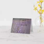 De Kaart van de Sympathie van de lavendel (Gele Bloem)