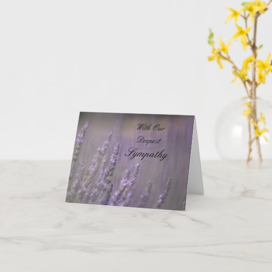 De Kaart van de Sympathie van de lavendel (Gele Bloem)