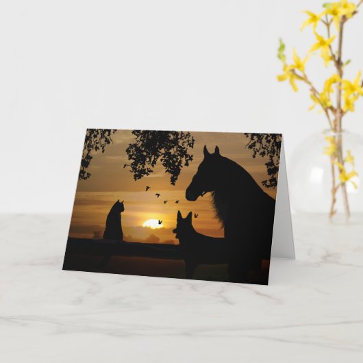 De Kaart van de Sympathie van het Huisdier van het (Gele Bloem)