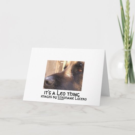 De kaart van de Sympathie van Leonberger (Achterkant)