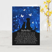 De Kaart van de Sympathie van vlinders met Hond en (Gele Bloem)