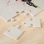 De Kaart van de Tekst van de Splashes van de verf Legpuzzel (Zijkant)