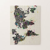 De Kaart van de Tekst van de Splashes van de verf Legpuzzel (Verticaal)