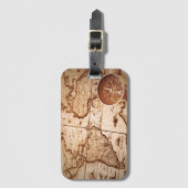 De kaart van de terugkeer met kompas bagagelabel (Voorkant (verticaal))